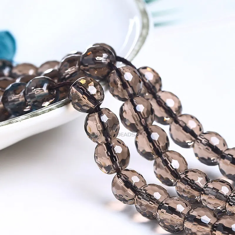Synthetic Smoky Quartz Beads Round Brown Energy Crystal Loose Spacer Bead For Jewelry Making loose spacer beads quartz beads loose gemstone beads beads jewelry loose beads bead jewelry making