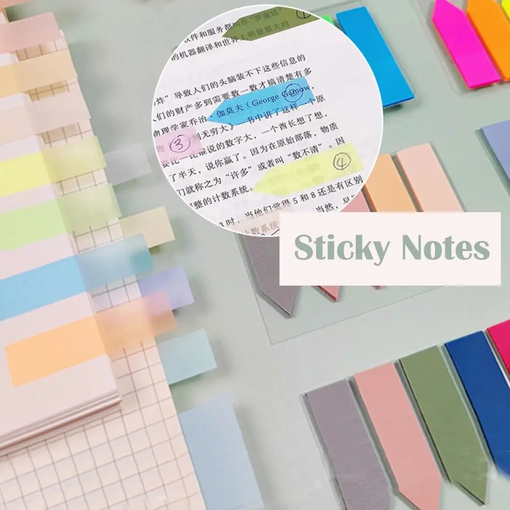 

School Fluorescent Stationery Student Office Supplies DIY Decoration Sticky Labels Index Stickers Reading Label Label Bookmark