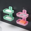 1/2/3PCS Punch-free Double-layer  Sponge Soap Holder Toilet Drain Creative Wall-mounted Bathroom Shelf Headband Storage 4