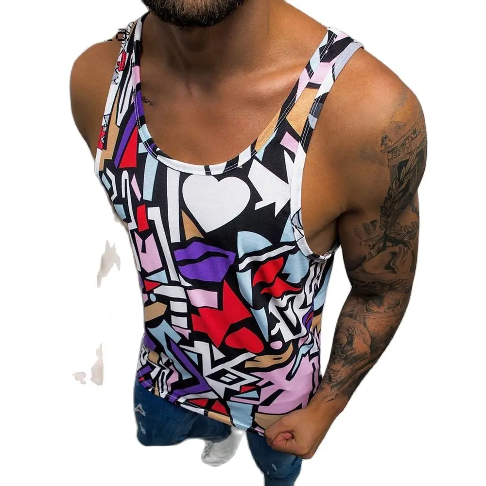 

Men Fashion Tank Top Sleeveless Model Striped Tops Sexy Pullovers 2023 Summer New Casual Shirt Clothing Slim Bodybuilding Vest