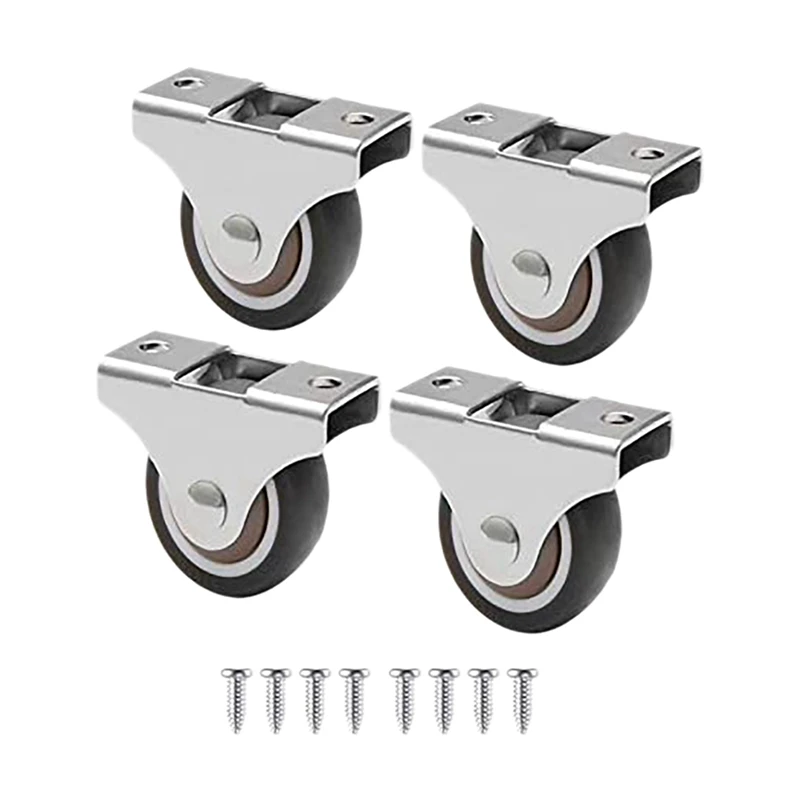 

20 Pcs Mini Casters Furniture Casters Small 25Mm Fixed Casters Directional Movable Casters Movable Casters For Furniture