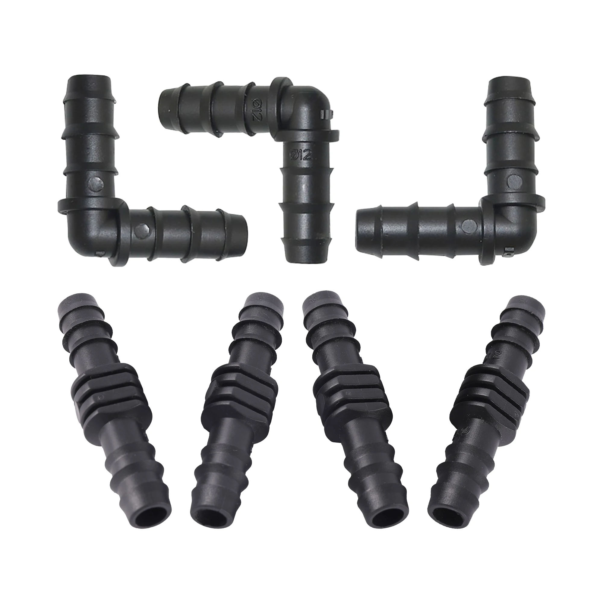 

DN12 PE Pipe Elbow 90 Degree Connector Garden Water Drip Irrigation Pipe Connector Watering System Joint Hose Barb 20 Pcs