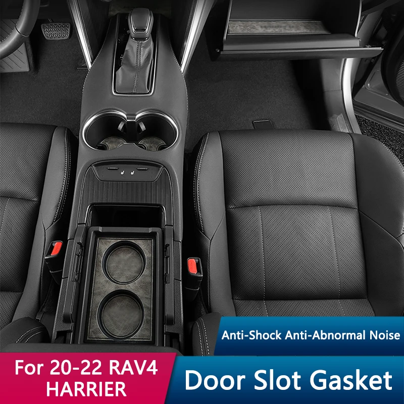 Qhcp Gate Slot Mat Car Door Groove Slot Antiscivolo Pad Cuscino Antiscivolo Per Toyota Rav4 20-21 Harrier 2022 Accessorio Interno