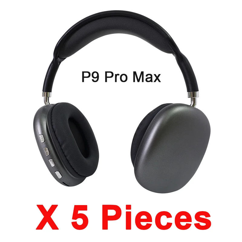 P9 Pro Max auriculares inalámbricos con Bluetooth, auriculares estéreo con  micrófono para Iphone y Xiaomi, 5