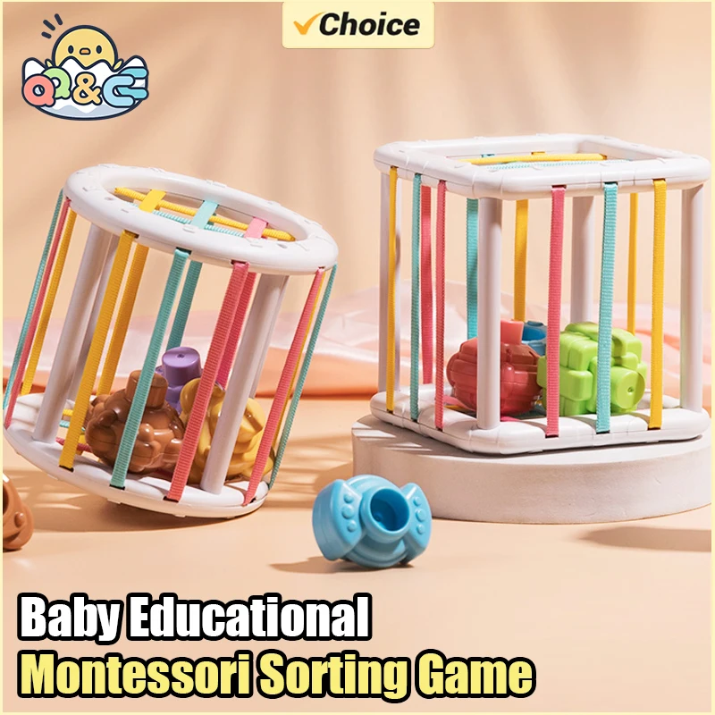Baby Montessori Learning Educational Toys Colorful Shape Blocks Sorting Game For Children Bebe Birth Inny 0 12 Months Gift