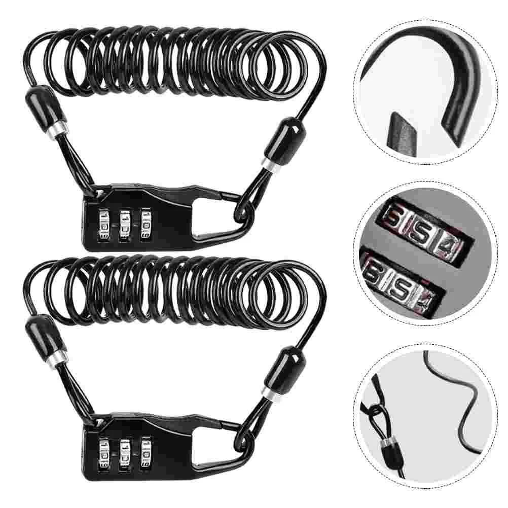 

2pcs Bike Cable Lock Code Combination Lock 3-Digital Bike Password Security Lock