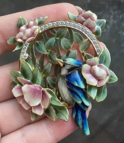 

Vintage electroplated enamel new earrings