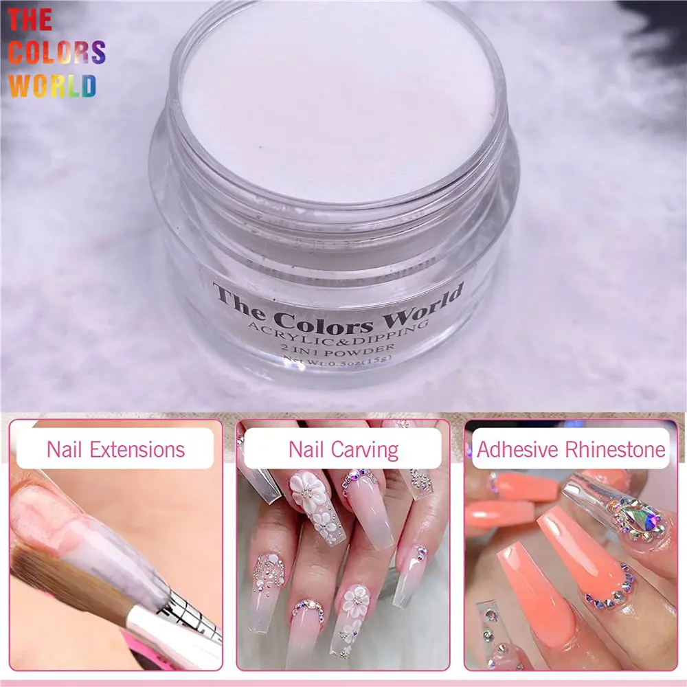 Acrylic Powder Pink Clear White Acrylic Nails Professional Polymer for Nails Extension No Need Lamp Cure Nail Supplies TCT-815