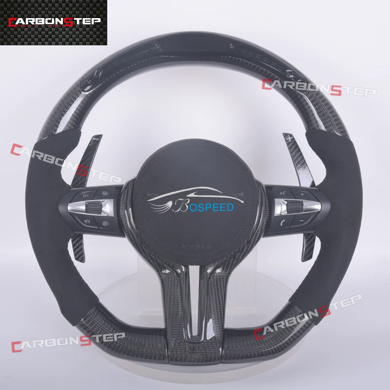 

Для Bmw F30 F10 f20 M3 M5 M1 E92 E90 E93 G20 G80 G30 X2 330i i3 F M гоночный автомобиль Спорт углеродное волокно светодиодный руль на заказ