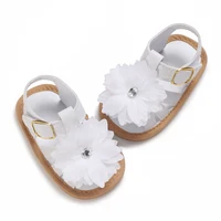0-18M Baby Summer New Girl Sandals Flower Decoration Anti slip Rubber Soft Sole Flat Shoes First Walking Shoe 4