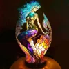 Resin Stained Glass Animal Table Light Night Light Owl Horse Rooster Elephant Table Lamp For Living Room Home Bedroom Decoration 5