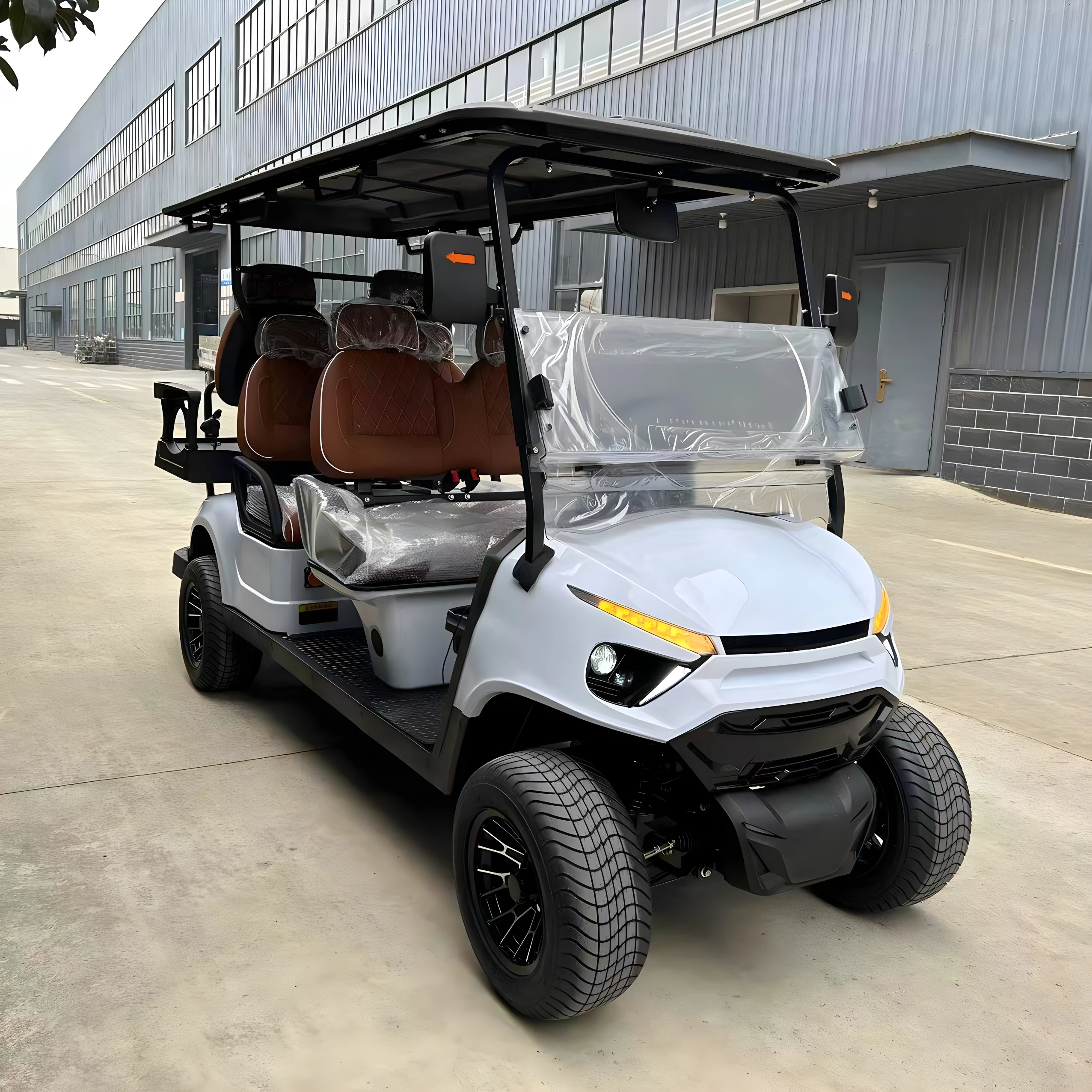 New Design 12 Inch Golf Cart Wheels and Tires Luxury Street Legal Electric Golf Cart 6 Seater