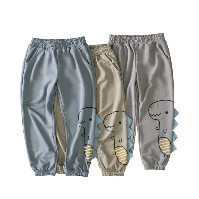 Boys Pants Summer Anti-mosquito Cartoon Dinosaur Kids Thin Casual Air-conditioned Long Trousers
