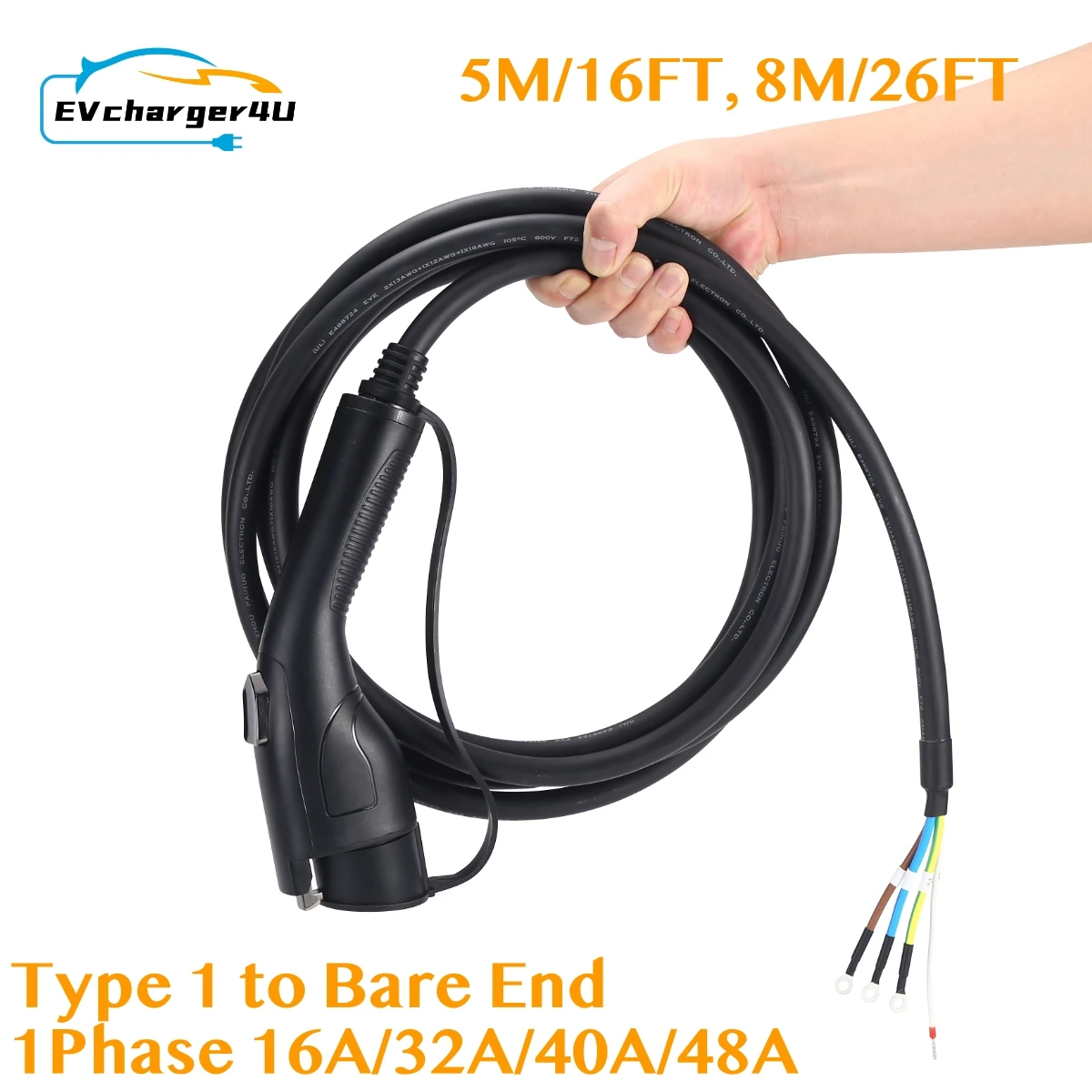 Portable 8m Type 2 to Type 2 Model 3 Male Female 32A EV Charging Cable -  China Cable, EV Charging