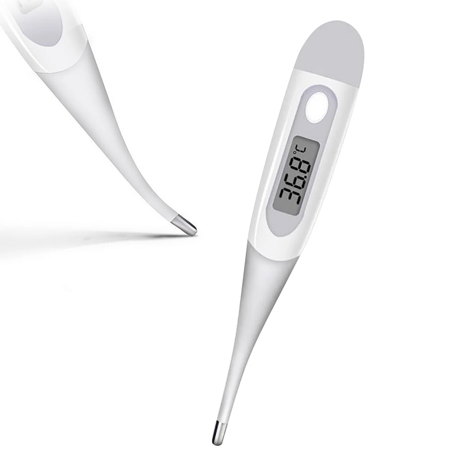 Digital Thermometer with Soft Head for Oral and Armpit Use - Suitable for Adults and Children