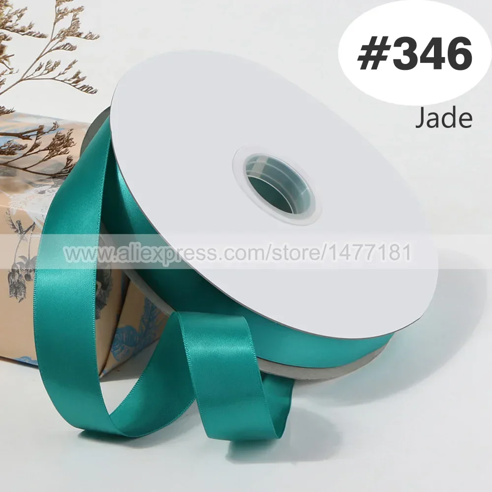 Blue Double Face Satin Ribbon – High-Density Polyester Fabric, Multiple Widths Available, 100 Yards