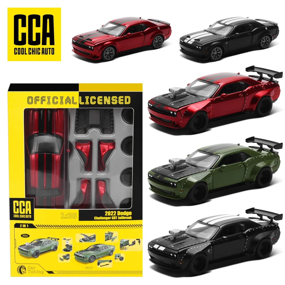 CHALLENGER3点セット CCA COOL CHIC AUTO 1/36 Dodge Challenger SRT Hellcat Assembled