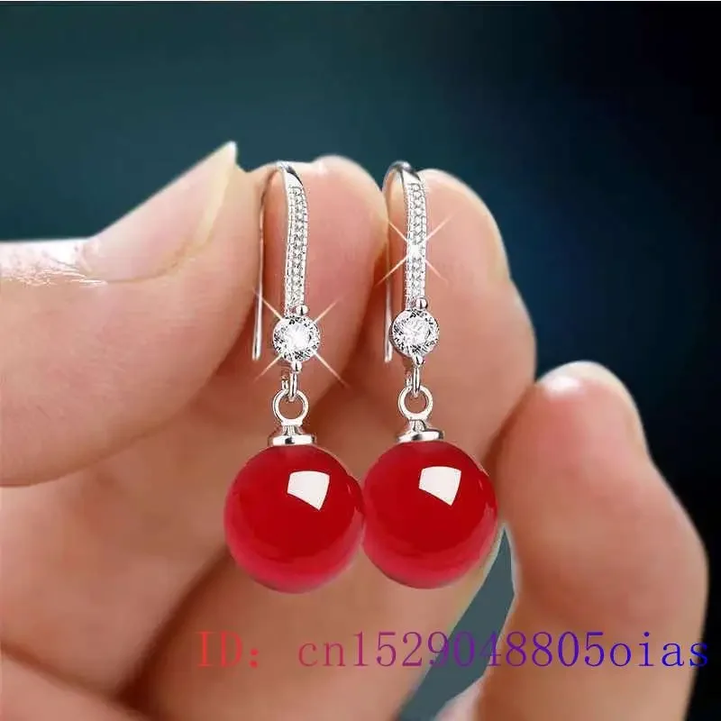 Jade Drop Earrings for Women Gift 925 Silver Gemstones Jewelry drop earrings,long earrings,dome teardrop earrings