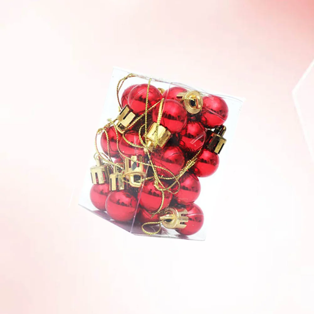 

Mini Christmas Balls Hanging Baubles Ornament Shatterproof Plastic Pendants Xmas Tree Mini Sphere Holiday Shiny
