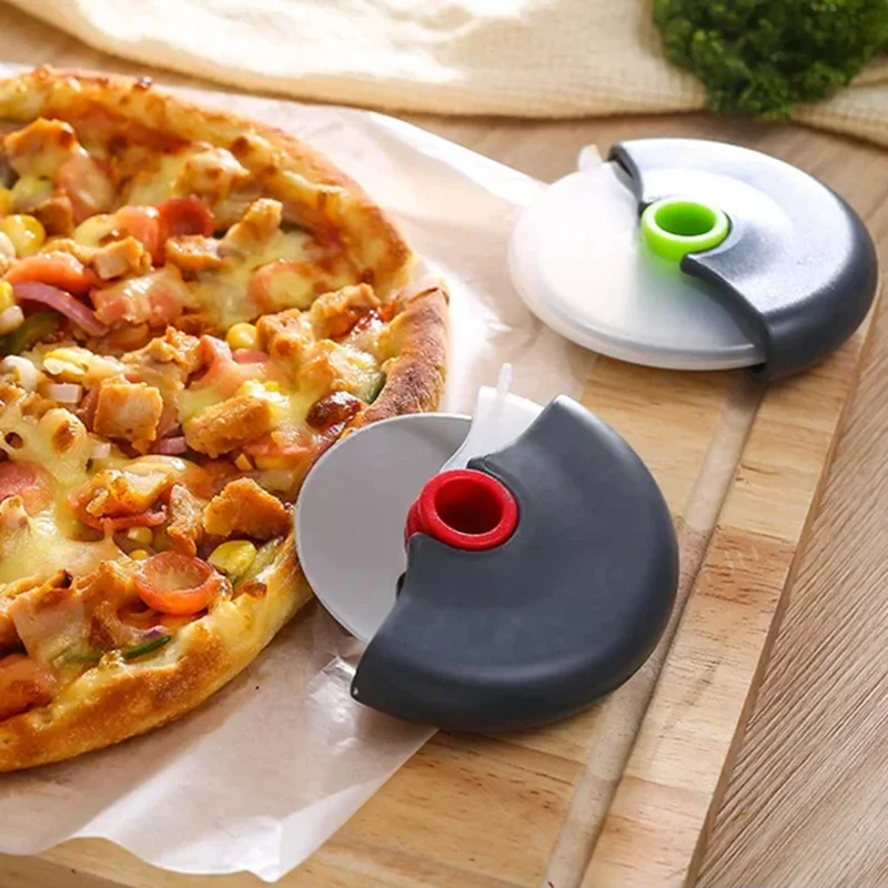 New Stainless Steel Roller Cutter Multi-purpose Pizza Cake Dough Slicing Tool Baking Kitchen Accessories with Sharp Blade Wheel