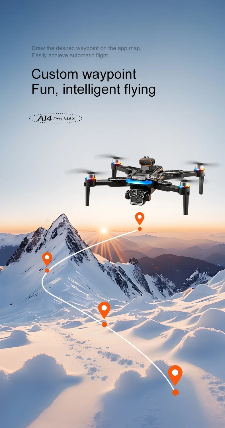 Xiaomi A14 Pro max GPS Brushless 8K Triple Camera HD Optical Flow Intelligent Ob