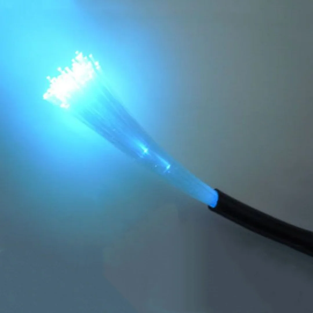 100M Decorative PVC Sheather Fiber optic cable Multi strands 42pcs*0.75mm in Black PE jacket PMMA Led Plastic String Light Decor