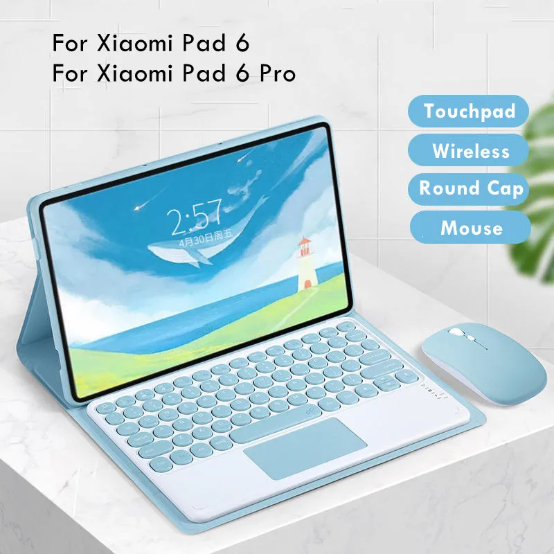 para Xiaomi Pad Capa Touchpad Teclado para Xiaomi Pad Pro Versão Global Português Russo Espanhol Francês Teclado