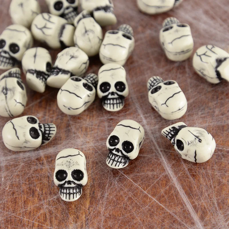 10pcsHalloweenSkullPropsFunnyPlasticSkeletonGhostFestivalDecorTrickToyDIYMini