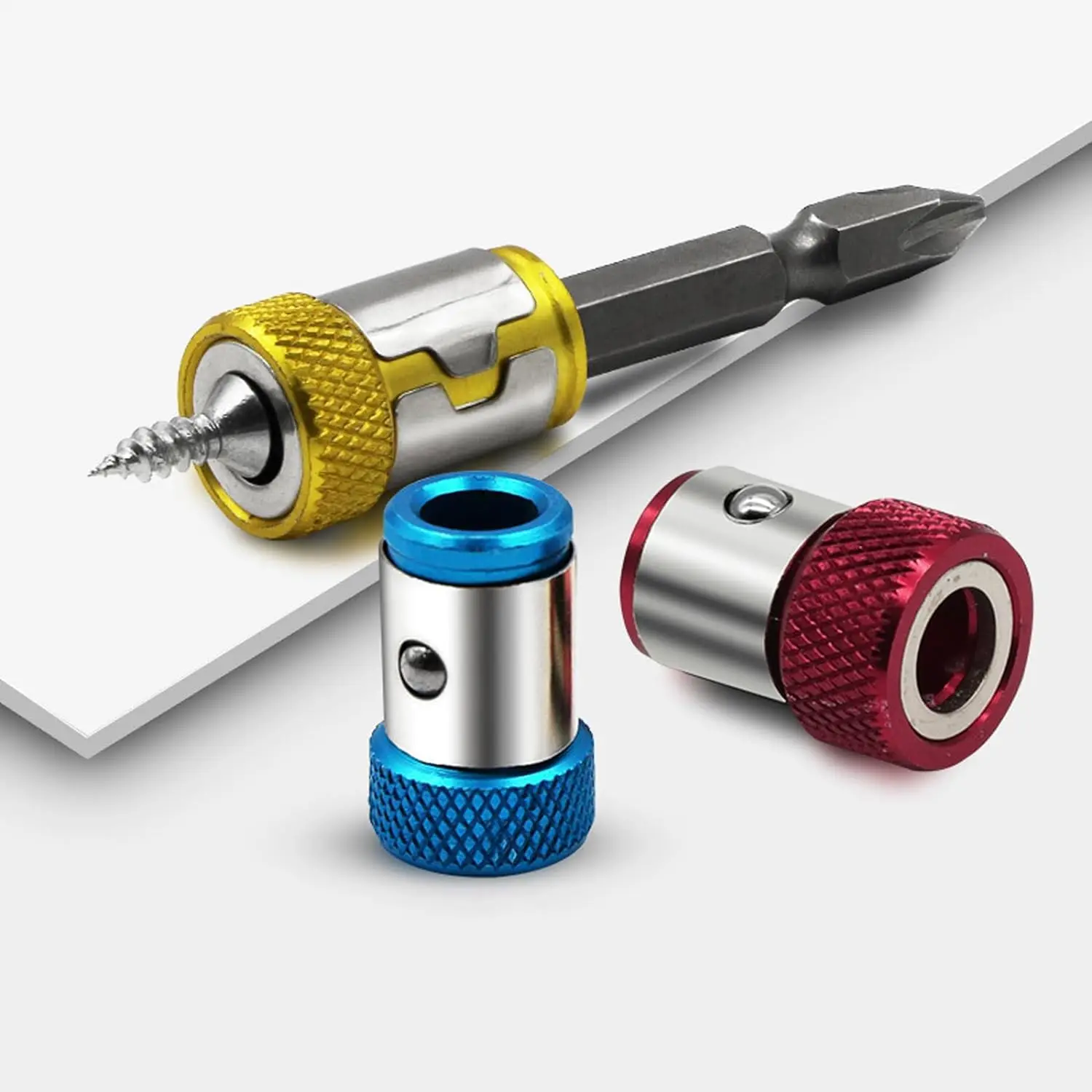 Galacok Magnetic Screw Ring Bit Magnetizer Ring Metal Magnetizer Screw Removable For 1/4 Inch/6.35mm Hex Screwdriver And Power