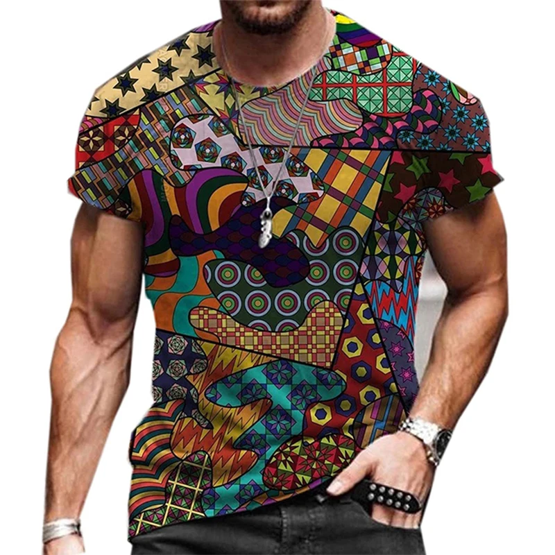 Colourful Abstract Art 3D Print T Shirt