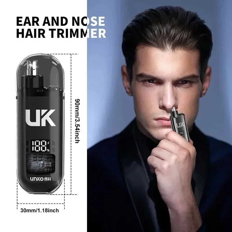Hair Trimmer Clipper Electric Nose Hair Trimmer USB to Type C Charge Mini Men's Ears Hair Eyebrow Trimmer Rechargeable Painless
