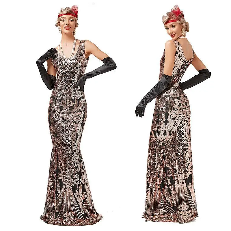 

Evening Dress For Women 2023 New Sequin Banquet Luxury Long Slim Fit Style Fishtail Large High-end
