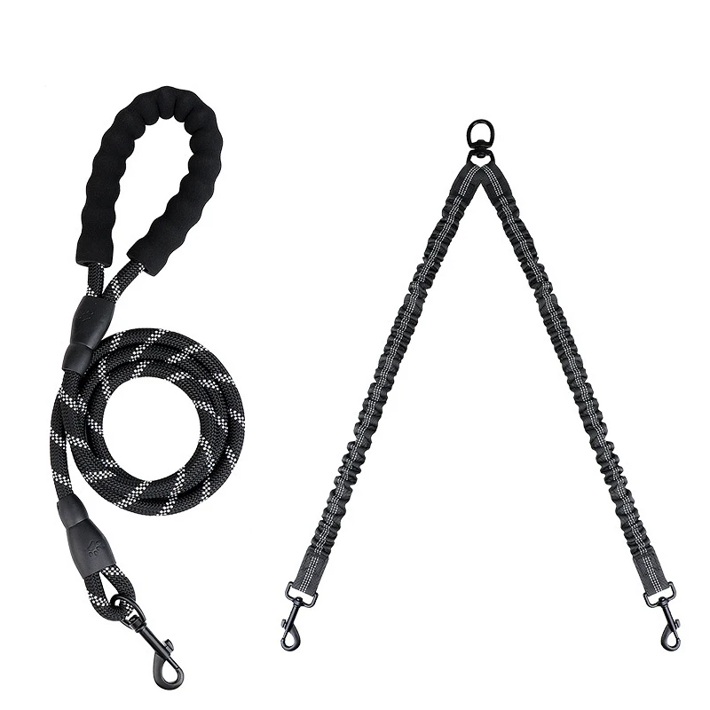 Double Dog Elastic Leash Coupler 3