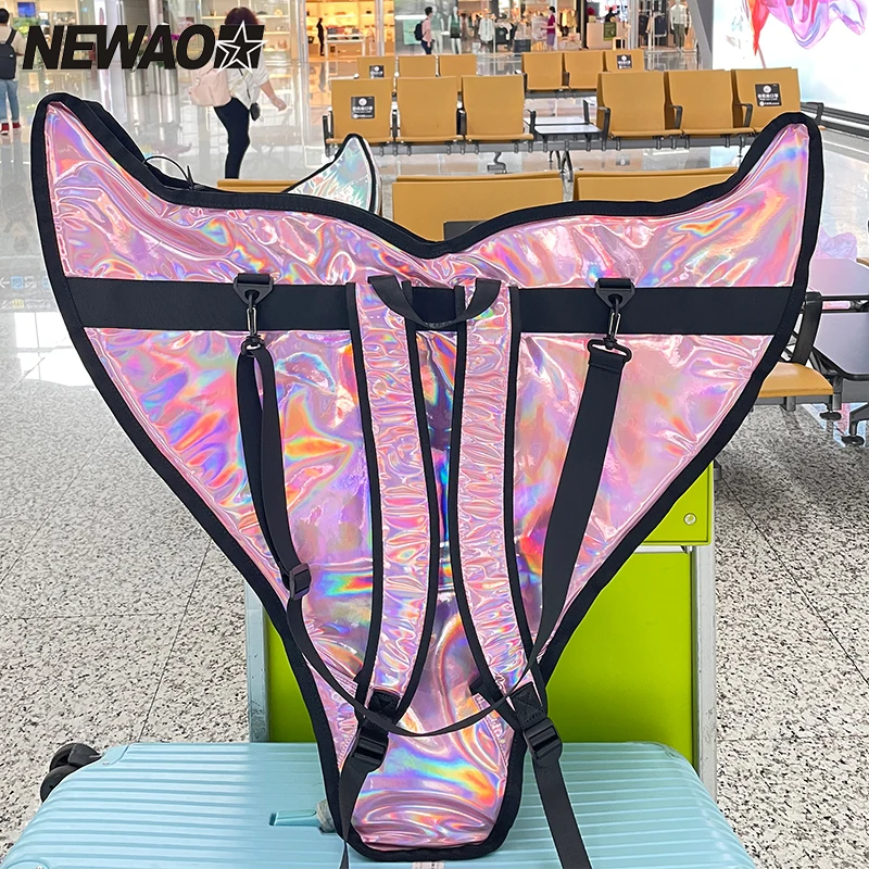 

Newao Mermaid Flippers Pack Mahina Single Webbed Backpack Shoulder Bag Outdoor Water-Proof Bag Fish Web Fishtail Bag Adult