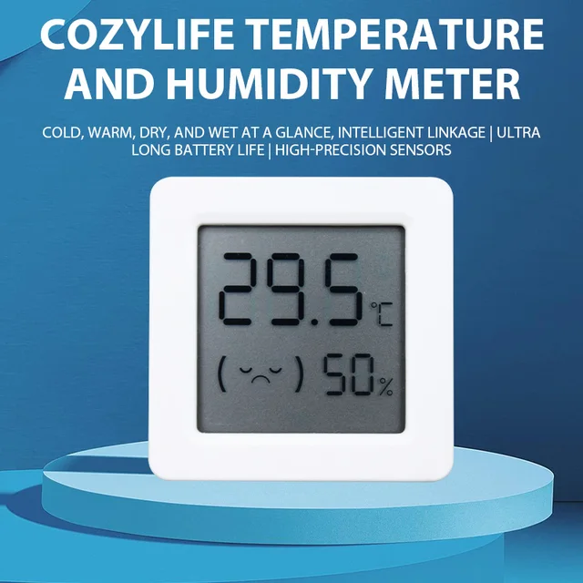 Cozylife Temperature Humidity Sensor For Smart Home With Display Screen Blutooth 5.0 Electronic Digital Humidity Indoor Sensor 2