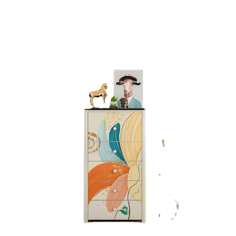 

TLL Internet Celebrity Silent Cream Style Chest of Drawers Modern Minimalist High Cabinet