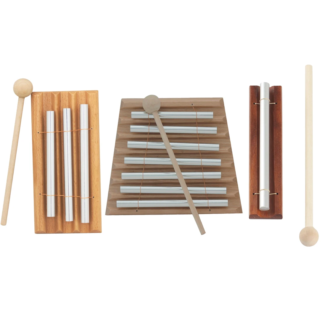 Wind Chimes 1/3/7 Tone Tabletop Meditation Wooden Wind Bell With Mallet Kids Educational Music Toys Percussion Instrument
