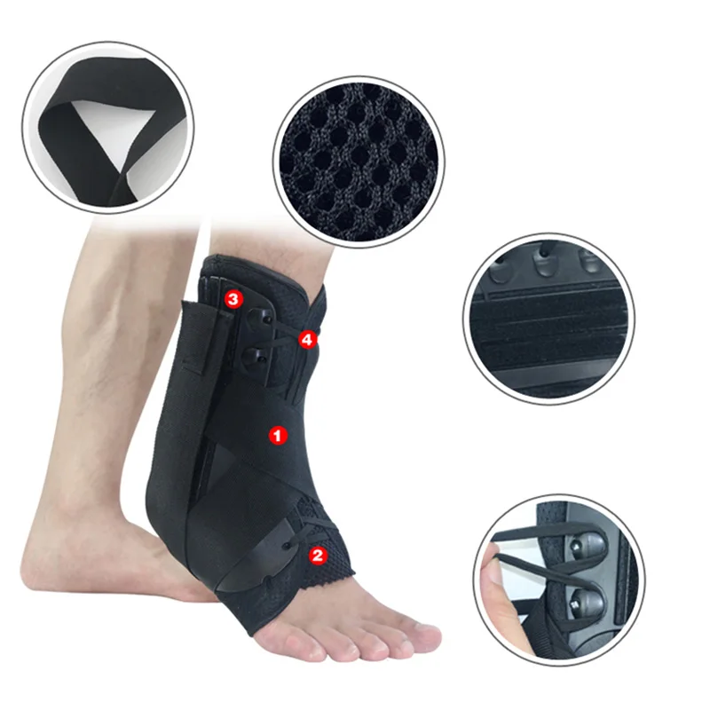 Ankle Brace Support Stabilizer Sports Football Compression Adjustable Lace Up Ankle Socks Protector Orthosis football socks ankle socks ankle support compression socks ankle straps fitness ankle straps ankle support brace ankle wrist cuffs