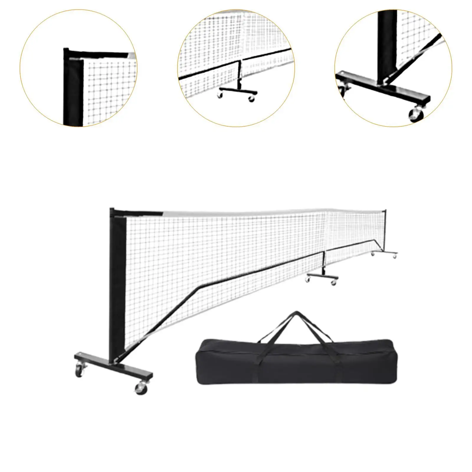 Portable Pickleball Net System 22ft Regulation Size Net with Carrying Bag