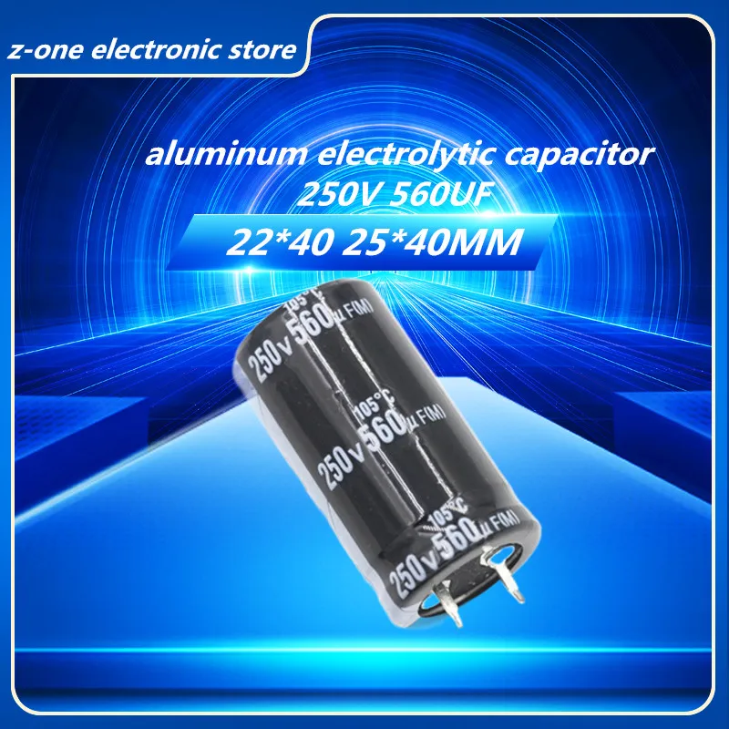 2pcs-5pcs 250V560UF Higt quality aluminum electrolytic capacitor 250V 560UF 22x40 25x40MM