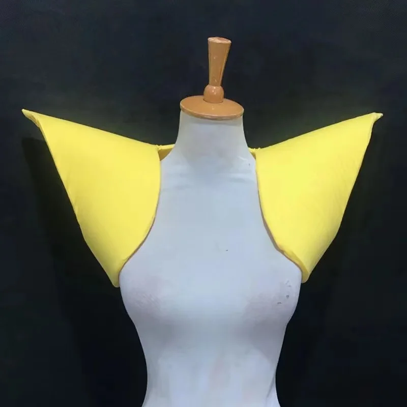 Women Male Stage Costume Accessories Nightclub Singer Dancer Rave Outfit Women Male Stage Costume Flying Shoulder Vest