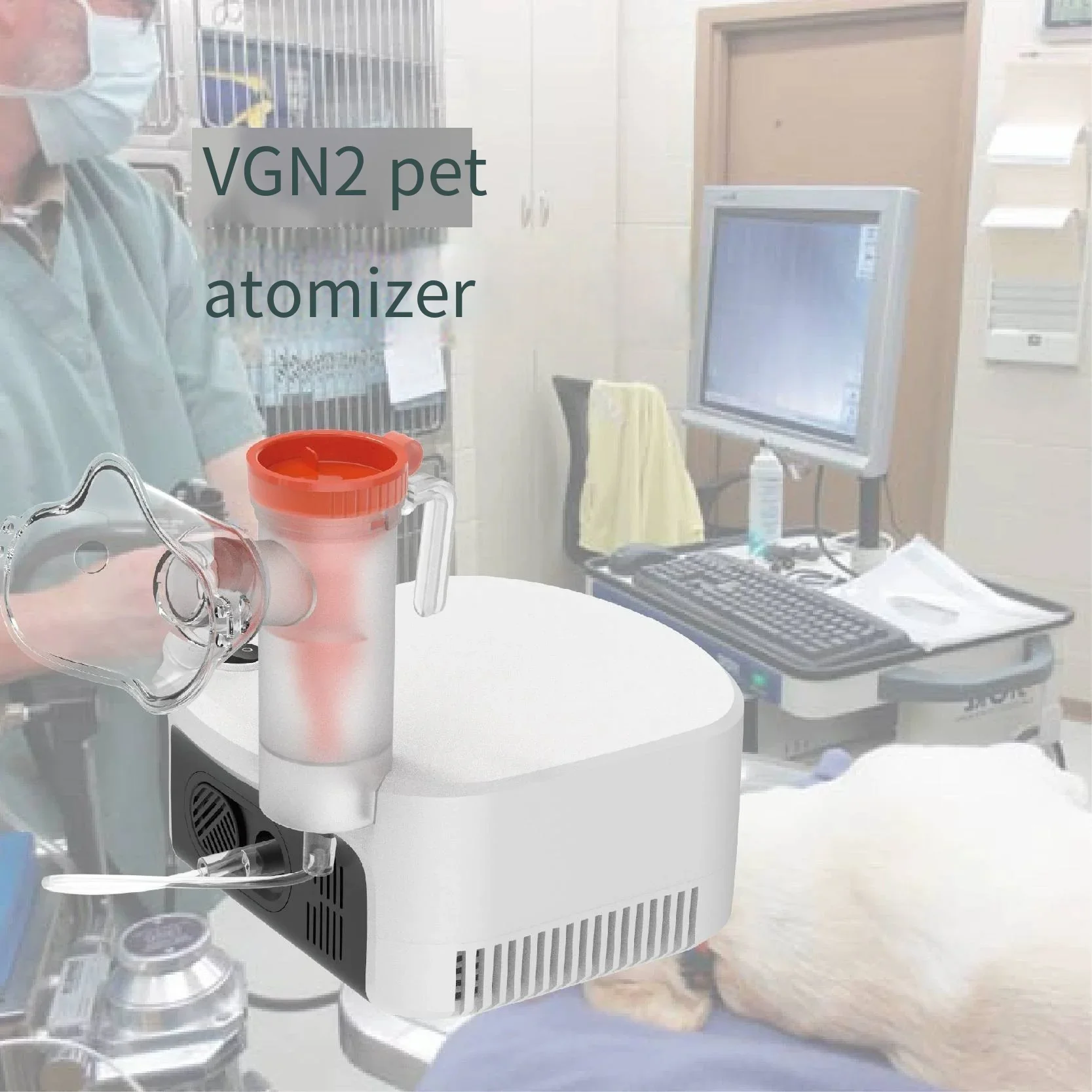 Pet Cat and Dog Nebulizer Animal Oxygen Inhalation Device Pet Supplies Cat Dog Nebulizer Noise Reduction Atomizer