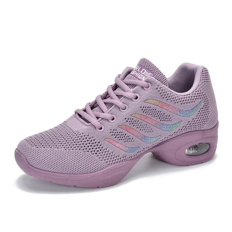 Square Dance Shoes Net Jazz Navy Female Adult Women Shoes Sports Soft Bottom Dance Shoes Woman Ventilation Sneakers