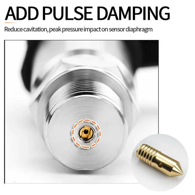 เครื่องส่งสัญญาณความดันแก๊สเชื้อเพลิงน้ำ G1/4 24V 4-20mA 0-10V อุปกรณ์เสริม0-600bar ตัวแปลงสัญญาณแรงดันสแตนเลส 6