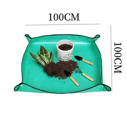 Foldable Waterproof Gardening and Potting Mat - 50cm to 100cm Adjustable Planting Pad (100x100cm)