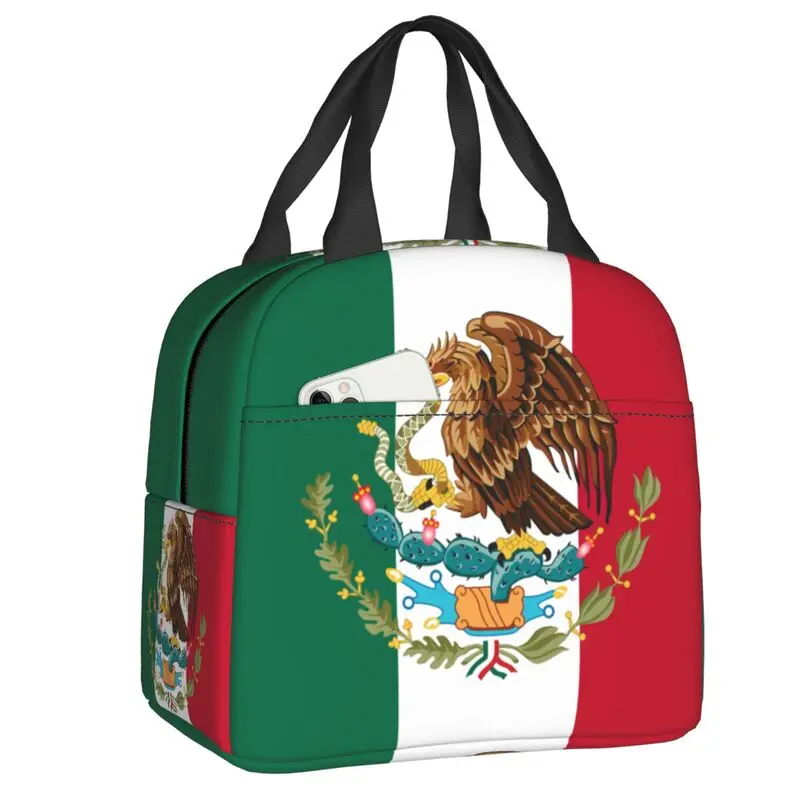 

Герб Мексики, многоразовые контейнеры для обедов с мексиканским флагом, герметичный охладитель, термоизолированная сумка для обедов, для детей, школьников