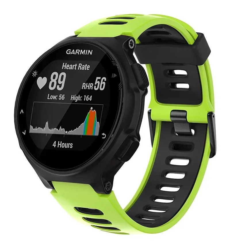 AISPORTS Compatibile con Garmin Forerunner 735XT Cinturino in Silicone,Traspirante Morbido da 16mm Cinturino di Ricambio per Cinturino per Garmin Forerunner 220/230/235/620/630/735/Approach S20/S5/S6