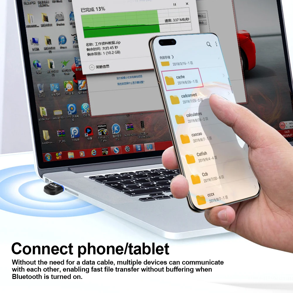 Bluetooth 6.0 어댑터 2-in-1 무선 오디오 송신기 수신기 헤드폰 스피커 용 USB 동글 Windows 8.1/10/11 드라이버 무료 Bluetooth 6.0 Adapter 2-in-1 Wire