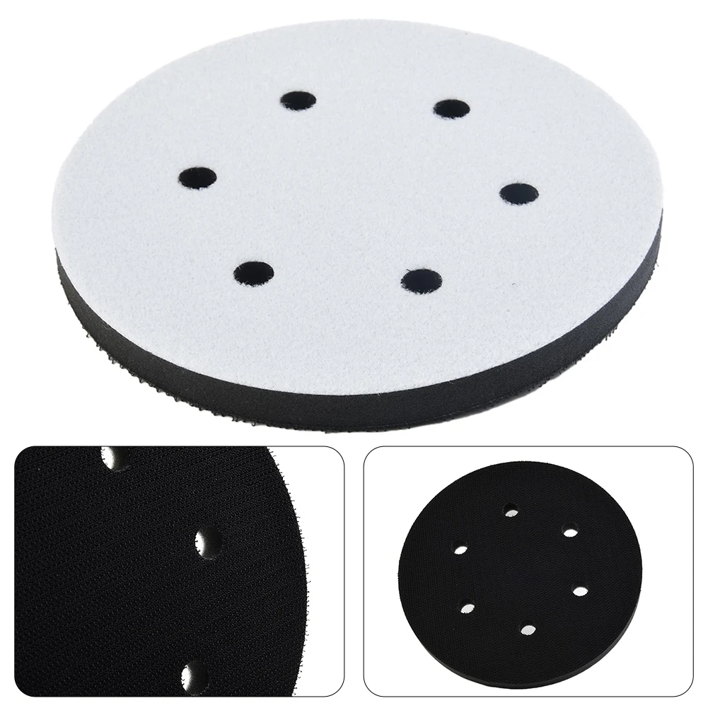 6 Inch 150mm 6-Holes Soft Interface Pad Loop Hook Sanding Disc Buffer Sponge Interface Cushion Pad For Backing Pad poliwell 6 inch 150mm hook