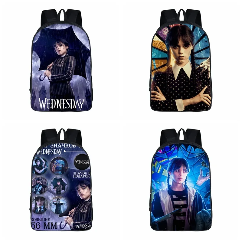 

Wednesday Addams Backpack Wednesday School Bag with The Same Style Primary School School Bag Children's Backpack Meal Kit